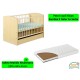 Patut cu sertar Klups Karolina II Natur + Saltea 8 MyKids MyDreams II