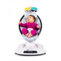Fotoliu Balansoar Bebelusi 4MOMS MamaRoo 4.0 Plush Silver
