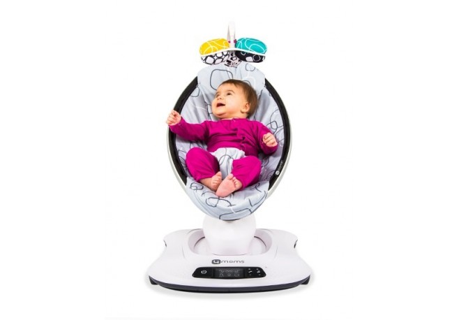 Fotoliu Balansoar Bebelusi 4MOMS MamaRoo 4.0 Plush Silver