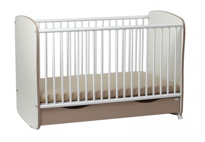 Patut Copii Lemn Sertar MyKids Serena cu leganare Cappuccino 7697