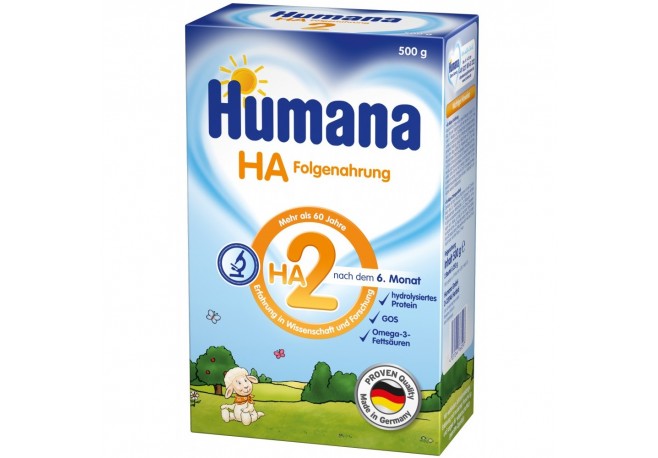 Lapte praf Humana HA 2 de la 6 luni 500 g