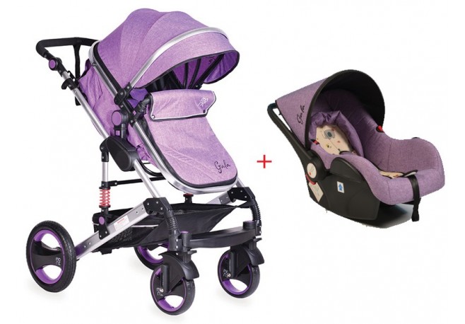 Carucior Copii 3 In 1 Moni Gala Mov