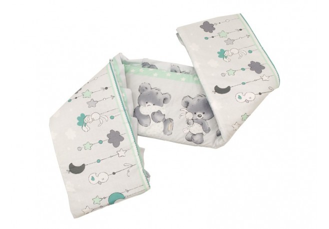 Aparatoare Laterala MyKids Teddy Hug Turquoise M2 140x70