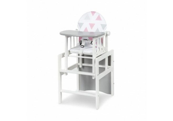 Scaun Alimentatie Multifunctional Klups Agnieszka II De Luxe Alb-Gri