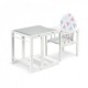 Scaun Alimentatie Multifunctional Klups Agnieszka II De Luxe Alb-Gri