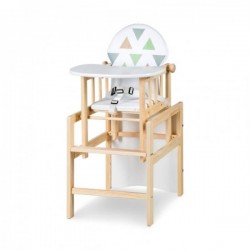 Scaun Alimentatie Multifunctional Klups Agnieszka II De Luxe Natur Alb