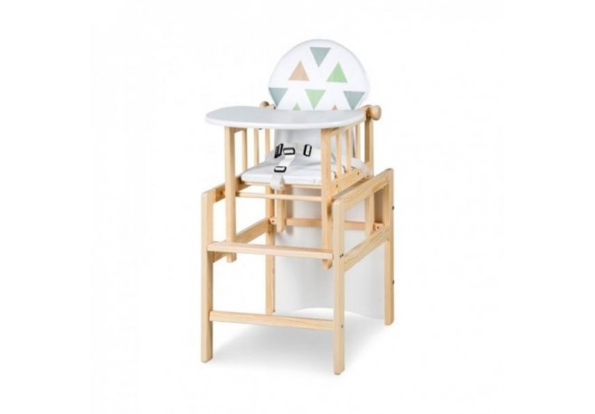 Scaun Alimentatie Multifunctional Klups Agnieszka II De Luxe Natur Alb