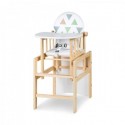 Scaun Alimentatie Multifunctional Klups Agnieszka II De Luxe Natur Alb