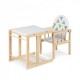 Scaun Alimentatie Multifunctional Klups Agnieszka II De Luxe Natur Alb