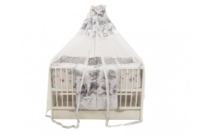 Baldachin MyKids Voal Mare Teddy Hug Gri