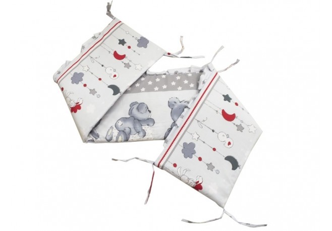 Aparatoare Laterala MyKids Teddy Hug Gri M2 140x70
