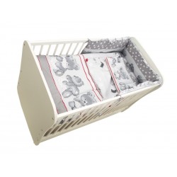 Lenjerie MyKids Teddy Hug Gri M2 4 Piese 120x60