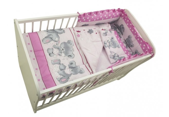 Lenjerie MyKids Teddy Hug Roz M2 4 Piese 120x60