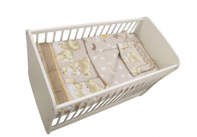 Lenjerie MyKids Teddy Hug Maro 3 Piese 140x70