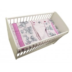 Lenjerie MyKids Teddy Hug Roz 3 Piese 120x60