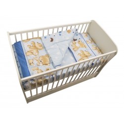 Lenjerie MyKids Teddy Hug Blue 3 Piese 120x60