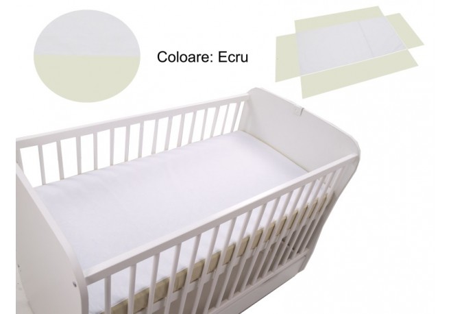Cearceaf Klups fara elastic Ecru 120x60
