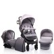 Carucior Copii 3 in 1 Cangaroo Noble Grey