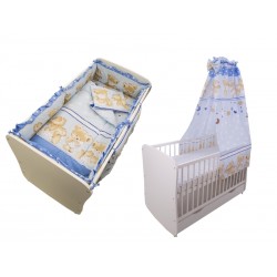 Lenjerie MyKids Teddy Hug Blue M1 5+1 Piese M2 140x70 cm