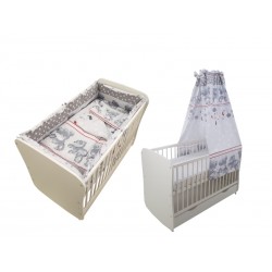 Lenjerie MyKids Teddy Hug Gri M2 5+1 Piese M2 120x60 cm