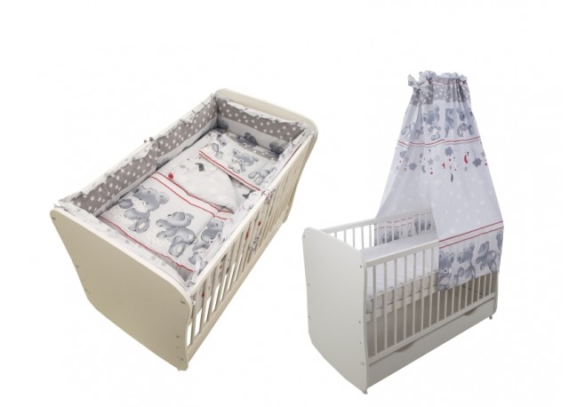 Lenjerie MyKids Teddy Hug Gri M2 5+1 Piese M2 120x60 cm