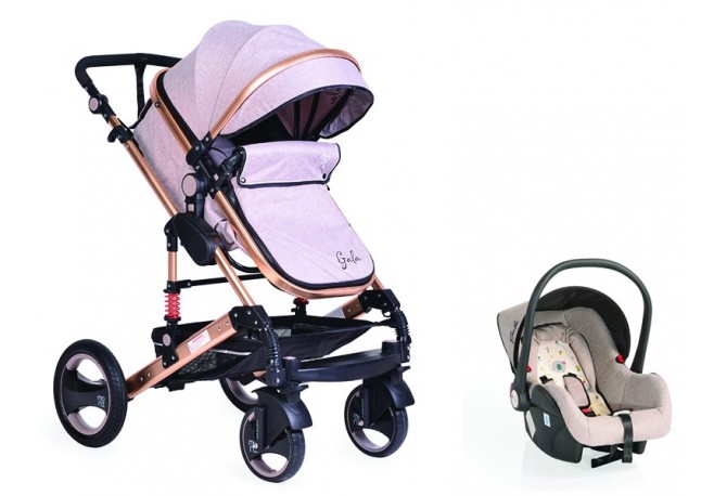 Carucior Copii 3 In 1 Moni Gala Beige