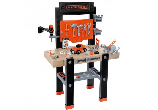 Atelier Smoby Black & Decker Bricolo Center cu accesorii