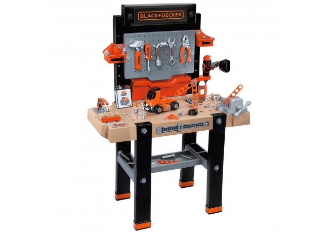 Atelier Smoby Black & Decker Bricolo Ultimate cu accesorii