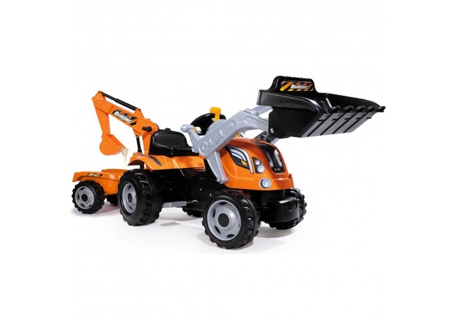 Tractor cu pedale si remorca Smoby Builder Max