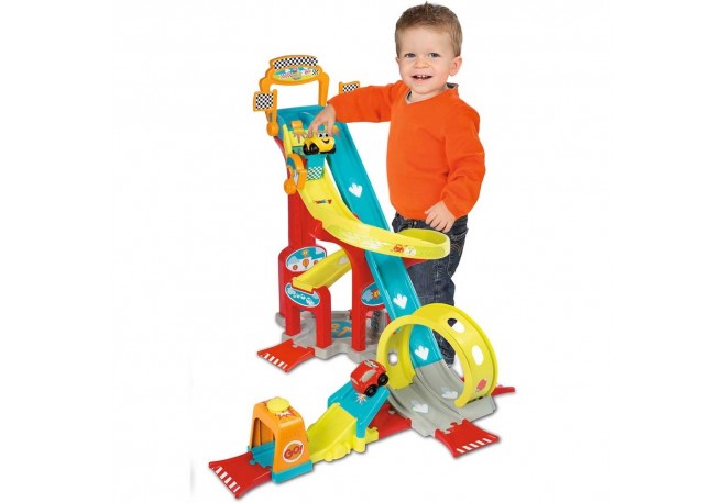 Pista de masini Smoby Vroom Planet cu rampa de lansare
