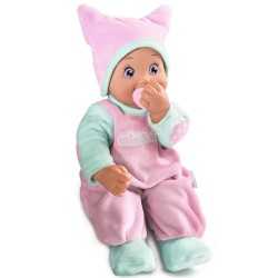 Papusa Smoby Minikiss roz cu suzeta