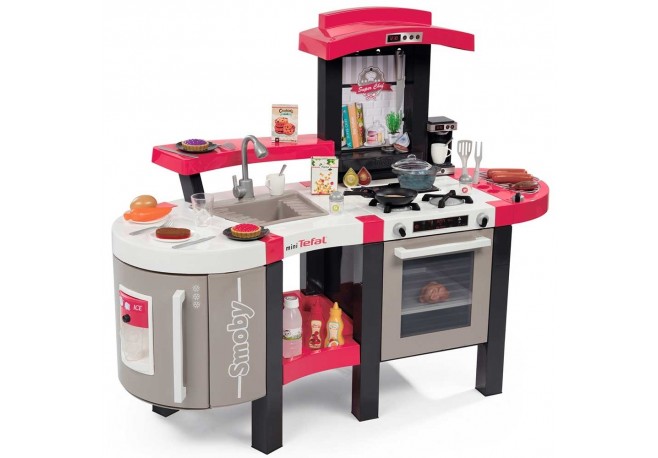Bucatarie Smoby Tefal Super Chef Deluxe cu grill si aparat de cafea