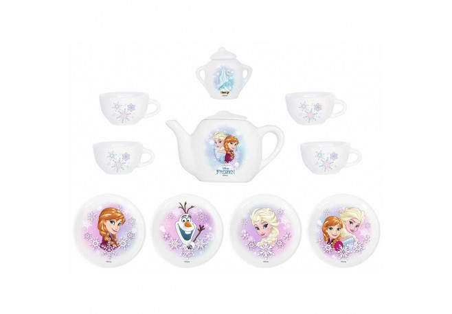 Set de servit ceaiul din portelan Smoby Frozen cu 12 accesorii