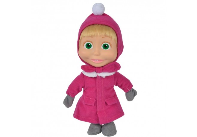 Pasusa Simba Masha and the Bear Masha 23 cm in haine de iarna