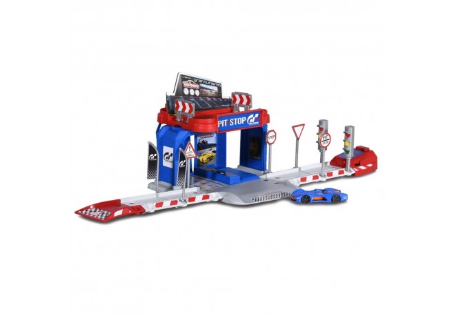 Pista de masini Majorette Creatx Gran Turismo Pit Stop cu 1 masinuta