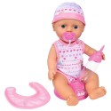 Papusa Simba New Born Baby Bebe Darling 30 cm cu olita si bavetica roz deschis
