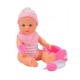 Papusa Simba New Born Baby Bebe Darling 30 cm cu olita si bavetica roz deschis