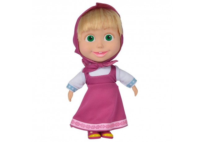 Papusa cu corp moale Simba Masha and the Bear 23 cm Masha Soft Doll