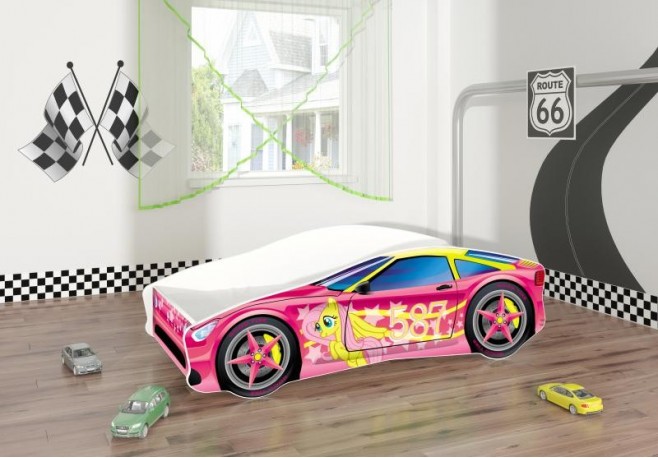 Pat Tineret MyKids Race Car 08 Pink-140x70