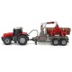 Tractor Dickie Toys Massey Ferguson MF 8737 cu remorca
