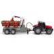 Tractor Dickie Toys Massey Ferguson MF 8737 cu remorca