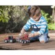 Tractor Dickie Toys Massey Ferguson MF 8737 cu remorca