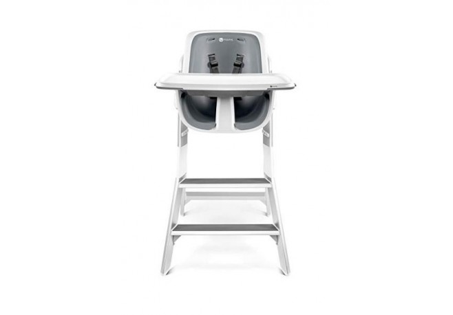 Scaun de masa 4moms White-Grey+Set Farfurii si tacamuri Cadou