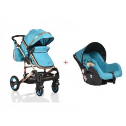 Carucior Copii 3 In 1 Moni Gala Turquoise