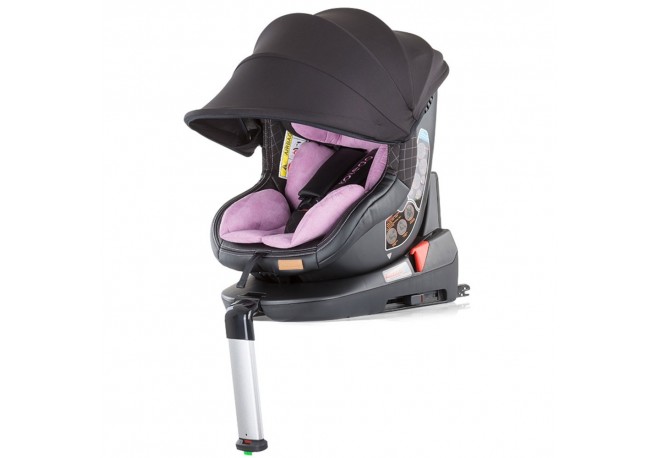 Scaun auto Chipolino Toledo 0-18 kg rose cu sistem Isofix si sezut rotativ