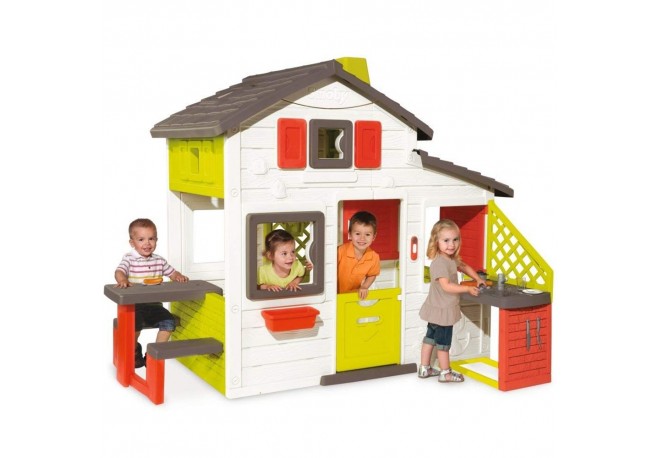 Casuta pentru copii Smoby Friends Playhouse cu bucatarie