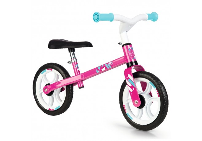 Bicicleta fara pedale Smoby First Bike pink