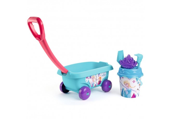 Set jucarii nisip Smoby Carucior Frozen cu accesorii