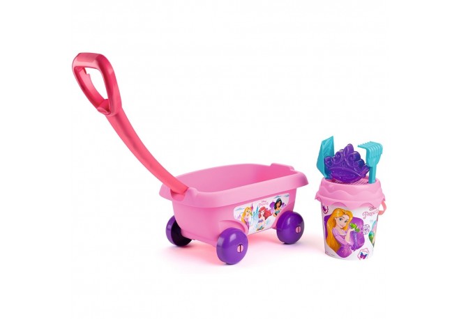 Set jucarii nisip Smoby Carucior Disney Princess cu accesorii