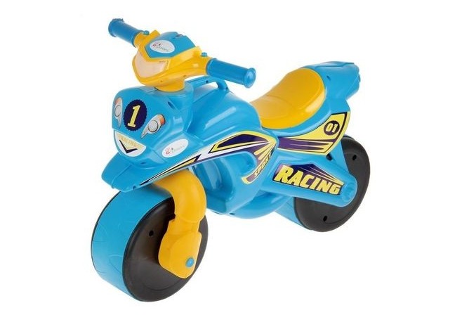 Motocicleta de impins MyKids Racing 0139/1 Albastru/Galben